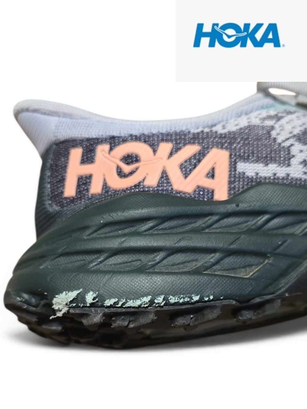 HOKA One One W Speedgoat 5 Womens Sneakers Size 7B Harbor Mist Spruce Gorpcore - Picture 6 of 8